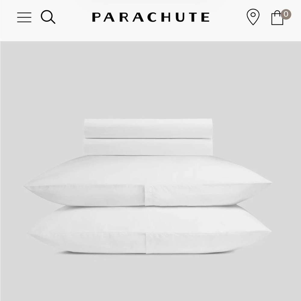 Parachute Brushed Cotton Full Size White Bedding Set
